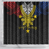 Philippines Heritage Baybayin Mix Polynesian Shower Curtain LT7 - Polynesian Pride