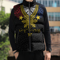 Philippines Heritage Baybayin Mix Polynesian Sleeveless Puffer Jacket LT7 - Polynesian Pride