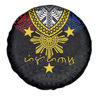 Philippines Heritage Baybayin Mix Polynesian Spare Tire Cover LT7 - Polynesian Pride