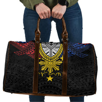 Philippines Heritage Baybayin Mix Polynesian Travel Bag LT7 Black - Polynesian Pride