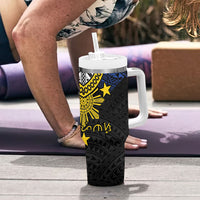 Philippines Heritage Baybayin Mix Polynesian Tumbler With Handle LT7 - Polynesian Pride