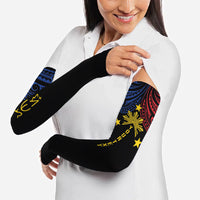 Philippines Heritage Personalized Arm Sleeves Baybayin Philipinas Sun LT7 - Polynesian Pride