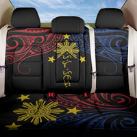 Philippines Heritage Back Car Seat Cover Baybayin Philipinas Sun LT7 One Size Black - Polynesian Pride