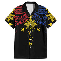 Philippines Heritage Personalized Family Matching Mermaid Dress and Hawaiian Shirt Baybayin Philipinas Sun