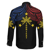 Philippines Heritage Personalized Family Matching Off Shoulder Maxi Dress and Hawaiian Shirt Baybayin Philipinas Sun