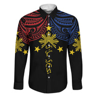 Philippines Heritage Personalized Family Matching Short Sleeve Bodycon Dress and Hawaiian Shirt Baybayin Philipinas Sun