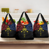 Philippines Heritage Grocery Bag Baybayin Philipinas Sun LT7 3-pack One Size Black - Polynesian Pride