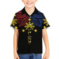 Philippines Heritage Personalized Hawaiian Shirt Baybayin Philipinas Sun LT7 - Polynesian Pride