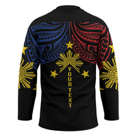 Philippines Heritage Personalized Hockey Jersey Baybayin Philipinas Sun LT7 - Polynesian Pride