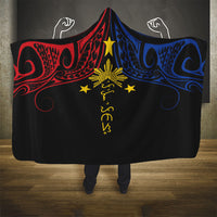 Philippines Heritage Hooded Blanket Baybayin Philipinas Sun LT7 - Polynesian Pride