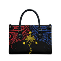 Philippines Heritage Leather Bag Baybayin Philipinas Sun LT7 - Polynesian Pride