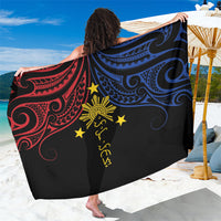 Philippines Heritage Sarong Baybayin Philipinas Sun LT7 One Size 44 x 66 inches Black - Polynesian Pride