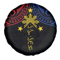 Philippines Heritage Spare Tire Cover Baybayin Philipinas Sun LT7 - Polynesian Pride