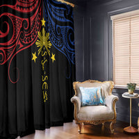 Philippines Heritage Window Curtain Baybayin Philipinas Sun LT7 - Polynesian Pride