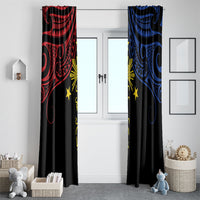 Philippines Heritage Window Curtain Baybayin Philipinas Sun LT7 - Polynesian Pride