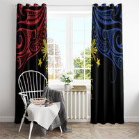 Philippines Heritage Window Curtain Baybayin Philipinas Sun LT7 - Polynesian Pride