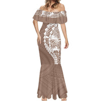 Polynesian Pride Mermaid Dress Polynesia Tribal - Tropical Brown LT7 - Polynesian Pride