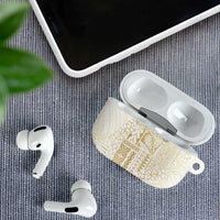 Samoa Lotu Tamaiti Mamanu Siapo AirPods Case Golden Plumeria LT7 - Polynesian Pride