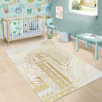 Samoa Lotu Tamaiti Mamanu Siapo Area Rug Golden Plumeria - Polynesian Pride