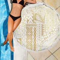 Samoa Lotu Tamaiti Mamanu Siapo Beach Blanket Golden Plumeria LT7 - Polynesian Pride