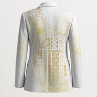 Samoa Lotu Tamaiti Mamanu Siapo Blazer Golden Plumeria - Polynesian Pride