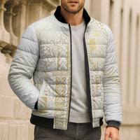 Samoa Lotu Tamaiti Mamanu Siapo Bomber Puffer Jacket Golden Plumeria LT7 - Polynesian Pride