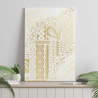 Samoa Lotu Tamaiti Mamanu Siapo Canvas Wall Art Golden Plumeria LT7 - Polynesian Pride