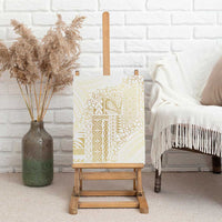 Samoa Lotu Tamaiti Mamanu Siapo Canvas Wall Art Golden Plumeria LT7 - Polynesian Pride