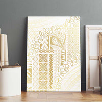 Samoa Lotu Tamaiti Mamanu Siapo Canvas Wall Art Golden Plumeria LT7 - Polynesian Pride