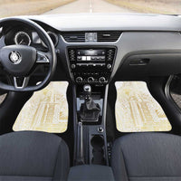 Samoa Lotu Tamaiti Mamanu Siapo Car Mats Golden Plumeria LT7 Set 2pcs - Front Gold - Polynesian Pride