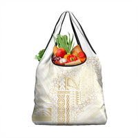 Samoa Lotu Tamaiti Mamanu Siapo Grocery Bag Golden Plumeria LT7 1-pack One Size Gold - Polynesian Pride
