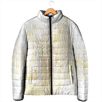 Samoa Lotu Tamaiti Mamanu Siapo Padded Jacket Golden Plumeria LT7 - Polynesian Pride