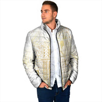 Samoa Lotu Tamaiti Mamanu Siapo Padded Jacket Golden Plumeria LT7 - Polynesian Pride