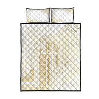 Samoa Lotu Tamaiti Mamanu Siapo Quilt Bed Set Golden Plumeria - Polynesian Pride