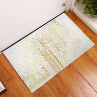 Samoa Lotu Tamaiti Mamanu Siapo Rubber Doormat Golden Plumeria LT7 - Polynesian Pride