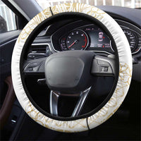 Samoa Lotu Tamaiti Mamanu Siapo Steering Wheel Cover Golden Plumeria LT7 - Polynesian Pride