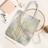 Samoa Lotu Tamaiti Mamanu Siapo Tote Bag Golden Plumeria - Polynesian Pride