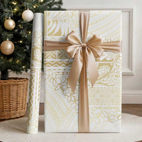 Samoa Lotu Tamaiti Mamanu Siapo Wrapping Paper Golden Plumeria LT7 - Polynesian Pride