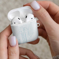 Samoa Lotu Tamaiti Mamanu Siapo AirPods Case Off White Plumeria LT7 - Polynesian Pride