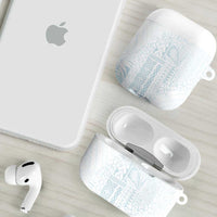 Samoa Lotu Tamaiti Mamanu Siapo AirPods Case Off White Plumeria LT7 - Polynesian Pride
