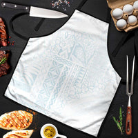 Samoa Lotu Tamaiti Mamanu Siapo Apron Off White Plumeria LT7 Baby Blue - Polynesian Pride