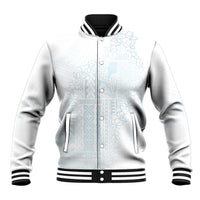 Samoa Lotu Tamaiti Mamanu Siapo Baseball Jacket Off White Plumeria LT7 Unisex Baby Blue - Polynesian Pride