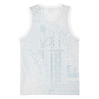 Samoa Lotu Tamaiti Mamanu Siapo Basketball Jersey Off White Plumeria LT7 - Polynesian Pride