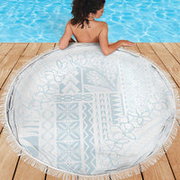 Samoa Lotu Tamaiti Mamanu Siapo Beach Blanket Off White Plumeria LT7 - Polynesian Pride