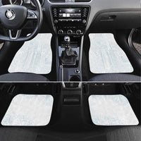 Samoa Lotu Tamaiti Mamanu Siapo Car Mats Off White Plumeria LT7 Set 4pcs Baby Blue - Polynesian Pride