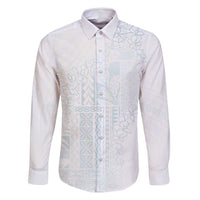 Samoa Lotu Tamaiti Mamanu Siapo Family Matching Tank Maxi Dress and Hawaiian Shirt Off White Plumeria - Polynesian Pride