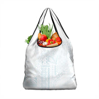 Samoa Lotu Tamaiti Mamanu Siapo Grocery Bag Off White Plumeria LT7 1-pack One Size Baby Blue - Polynesian Pride