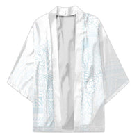 Samoa Lotu Tamaiti Mamanu Siapo Kimono Off White Plumeria LT7 Unisex Baby Blue - Polynesian Pride