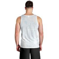 Samoa Lotu Tamaiti Mamanu Siapo Men Tank Top Off White Plumeria - Polynesian Pride