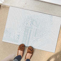 Samoa Lotu Tamaiti Mamanu Siapo Rubber Doormat Off White Plumeria LT7 - Polynesian Pride